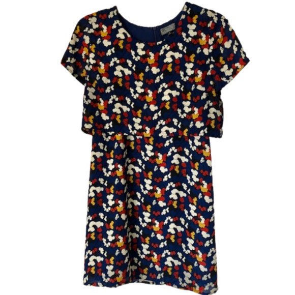 Lucca Couture Floral Dress w/Overblouse - Blue/Multi - S - Picture 1 of 10